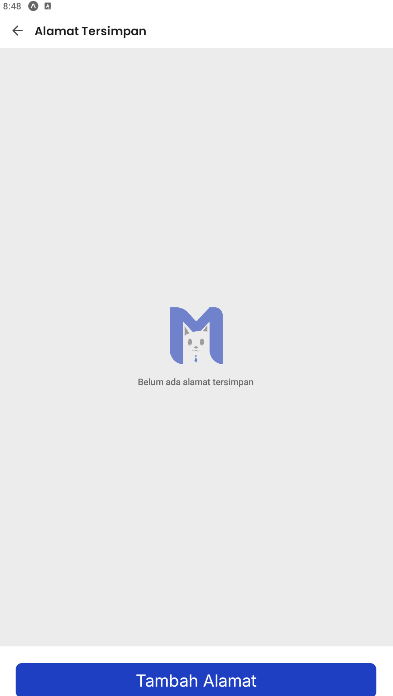 Halaman alamat tersimpan