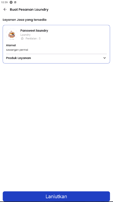 Halaman pemilihan mitra