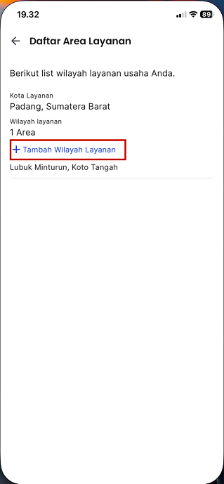 Daftar Area Layanan