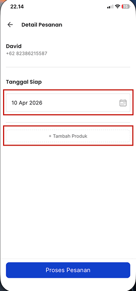 Halaman Detail Pesanan