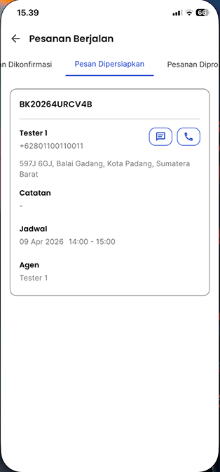 Tab Pesanan Dipersiapkan